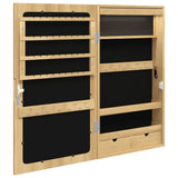 Mirror Jewellery Cabinet with LED Lights Wall Mounted 353231