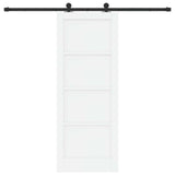 Sliding Door ORKDAL 78 x 202 cm Engineered Wood White and Black 3450092