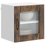 Wall Glass Cabinet LUCCA Smoked Oak 40 x 31 x 40 cm 884844
