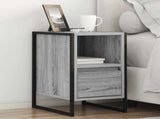 Bedside Table Grey Sonoma 39.5 x 30 x 50 cm Engineered Wood 886660
