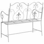 Garden Bench White 104 x 54 x 93cm Steel 42008112