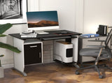 Computer Desk with Sliding Keyboard Tray, Storage Drawers and Host Box Shelf, Home Office Desk, T3398P344370