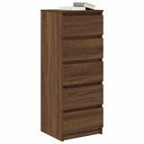 Sideboard with Drawers Brown Oak 37.5x35x99 cm Engineered Wood 861766