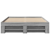 Bed Frame without Mattress Grey Sonoma 120x190 cm Small Double Engineered Wood 3295518