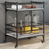 Kitchen Trolley Grey Sonoma 82x40x78.5 cm Engineered Wood 842364