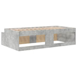 Storage Bed Frame Concrete grey 75 x 190 cm Engineered wood 3335216