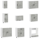 14 Piece Kitchen Cabinet Set "Kalmar" Concrete Grey Engineered Wood 3314975