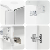 Bathroom Cabinet Set 5 pcs White Engineered Wood 3406447