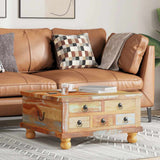Coffee Table Reclaimed Wood 70x70x38 cm 243978