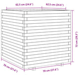 ZNTS Garden Planter 70x70x72 cm Solid Wood Douglas 3282622