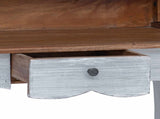 Writing Desk with Drawer Brown and White 80 x 40 x 92 cm 42012408