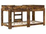 Bunk Bed for Kids Smoked Oak 80 x 160 cm Engineered Wood 3410551