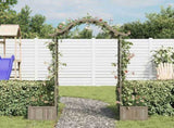 Garden Pergola with Planter Grey Solid Firwood 316392