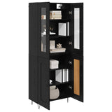Highboard Black Oak 69.5 x 34 x 90 cm Engineered Wood 3402717