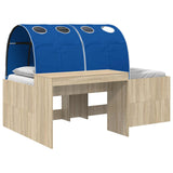 Bed with Tunnel 3 pcs Artisian Oak and Blue Engineered Wood 3423661