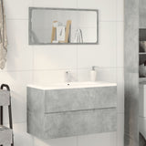 Sink Cabinet Concrete Grey 90x38.5x45 cm Engineered Wood 856248