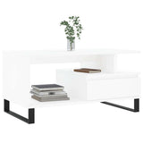 Coffee Table White 90x49x45 cm Engineered Wood 831028