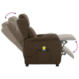Massage Chair with Cushion Brown 93.5 x 67.5 x 101.5 cm Fabric 348353