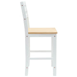Dining Chairs 2 pcs Solid Rubber Wood White 40 x 47.5 x 99.5 cm 42020470