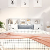 Headboard Cabinet White 180x19x103.5 cm 811880