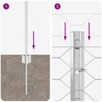 Fence with Posts Silver 0.4 x 25 m Steel 3336985