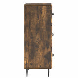Drawer Cabinet Smoked Oak 33 x 34.5 x 89.5 cm Engineered Wood 894850