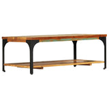 Coffee Table with Shelf 100x60x35 cm Solid Reclaimed Wood 247324