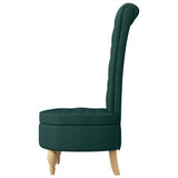 Slipper Chair Dark Green 56.5 x 70 x 110 cm Fabric 42020682
