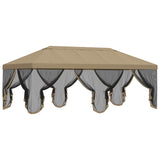 Gazebo Cover with Sidewalls 6 x 3 m Beige Polyester 190 900410