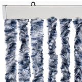 Insect Curtain Blue, White and Silver 100x220 cm Chenille 284275