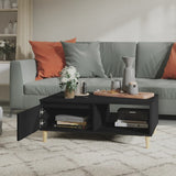 ZNTS Coffee Table Black 90x60x35 cm Engineered Wood 805996