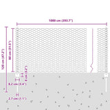 Welded Wire Fence 10 x 0.8 m Hot-Dip Galvanised Steel 3336958