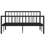 ZNTS 284572 Bed Frame without Mattress Black Metal 160x200 cm