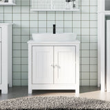 Bathroom Sink Cabinet BERG White 60x34x59 cm Solid Wood Pine 358552