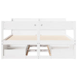 Bed Frame without Mattress White 160x200 cm Solid Wood Pine 3307117