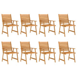 Outdoor Dining Set Rich Warm Colour Solid Acacia Wood Large 3057847