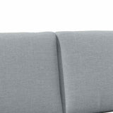 Upholstered Headboard Light Grey 150 cm Solid Pine Wood 879118