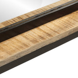Mirror with Shelf 80x8x55 cm Glass and Solid Wood Mango 358579