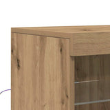 LED Sideboard Artisan Oak 60.5 x 37 x 100 cm Engineered Wood 863046
