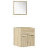 3 Piece Bathroom Furniture Set Sonoma Oak Engineered Wood 3324989