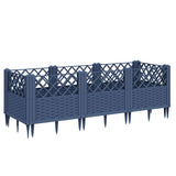 Garden Planter with Pegs Blue Grey 123.5x43.5x43.5 cm PP 368019