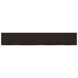 ZNTS Wall Shelf Dark Brown 180x40x cm Treated Solid Wood Oak 363838