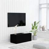 TV Cabinet Black 80x34x30 cm Engineered Wood 801860