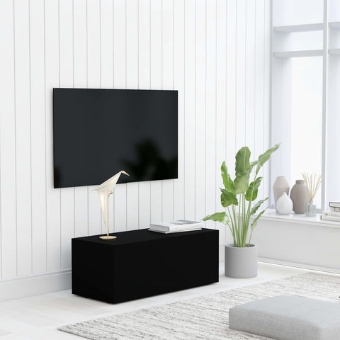 TV Cabinet Black 80x34x30 cm Engineered Wood 801860
