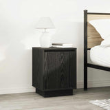 ZNTS Bedside Cabinets with LED Lights 2 pcs Black 38x34x50 cm 861268