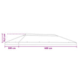 Gazebo Canopy Cover 6 x 3 m Blue Polyester 190 900404