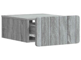 Wall-Mounted Bedside Cabinet 2 pcs Grey Sonoma Engineered Wood 898268