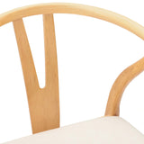 Dining Chair 2 pcs Natural and Light Solid Rubber Wood 42020413