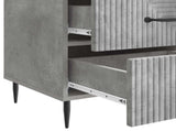 Bedside Cabinet Concrete Grey 43 x 41 x 66.5 cm Engineered Wood 894788