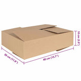 Folding Box 50 pcs Natural 40 x 30 x 10 cm Cardboard 4106570